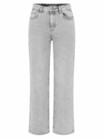 Γυναικείο Τζιν Wide Leg Ψηλόμεσο Γκρι Stone Wash