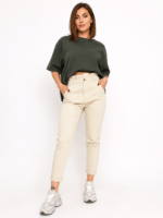 Γυναικείο Τζιν Παντελόνι Slim Fit με Λάστιχο στη Μέση