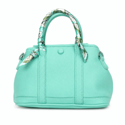 Γυναικεία Τσάντα Mint Green Χειρός & Ώμου με Φουλάρι