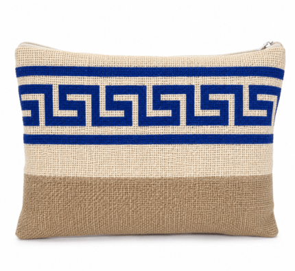 Γυναικείο Ψάθινο Clutch Μπλε