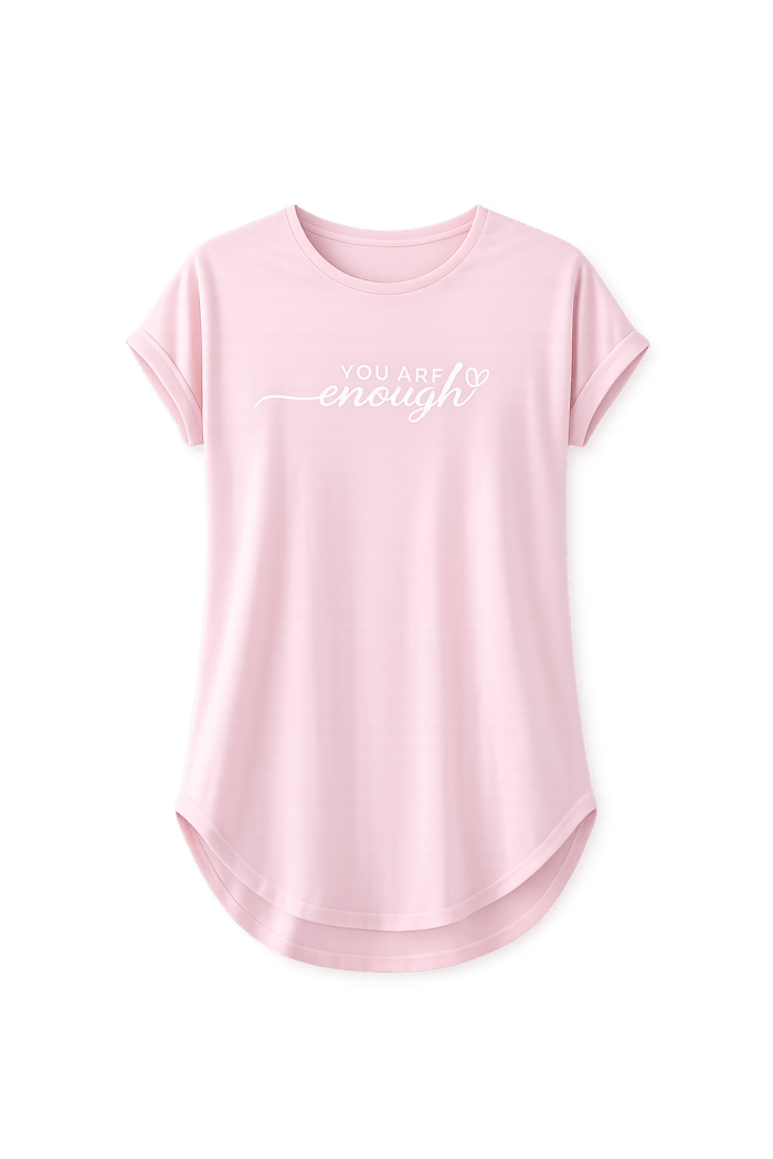 Γυναικείο Μακρύ T-Shirt Ροζ με Τύπωμα
