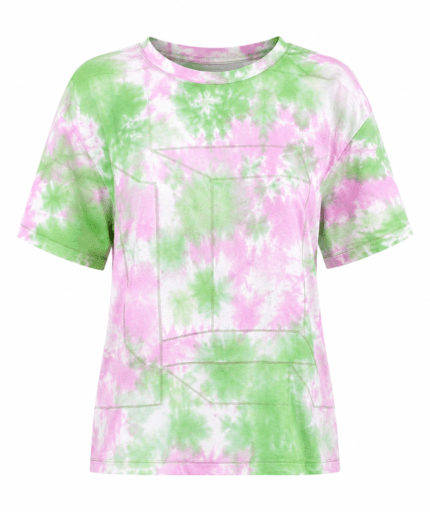 Γυναικείο Tie Dye T-Shirt Πράσινο & Ροζ