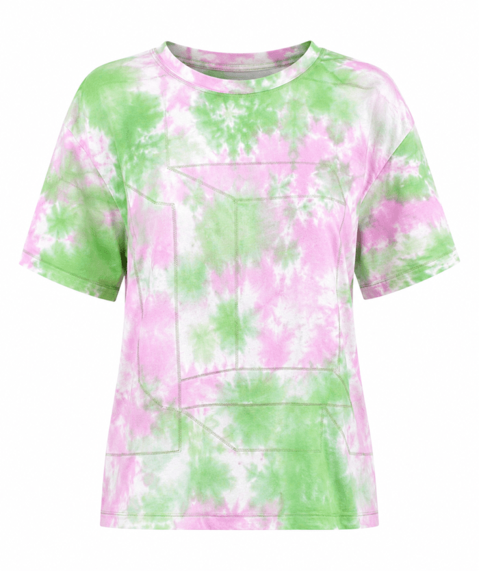 cb36e6d4-03ea-499f-a746-9bff673d7a13 Γυναικείο Tie Dye T-Shirt Πράσινο & Ροζ