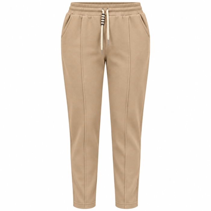 457b1af7-75a7-4397-a981-675510794c94 Γυναικείο Παντελόνι Jogger Ανοιχτό Καφέ με Λάστιχο και Κορδόνι