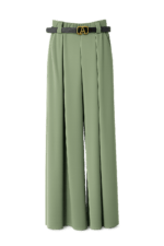 Γυναικεία Χακί Παντελόνα με Ζώνη | Ψηλόμεση Casual Elegant