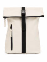 Γυναικείο αδιάβροχο Roll Top Backpack σε εκρού, μπεζ και σιέλ με μοντέρνο minimal σχεδιασμό και μεγάλη χωρητικότητα.