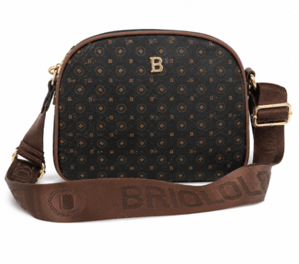 Γυναικεία Τσάντα Χιαστί BRICIOLE Monogram με Φαρδύ Ρυθμιζόμενο Ιμάντα