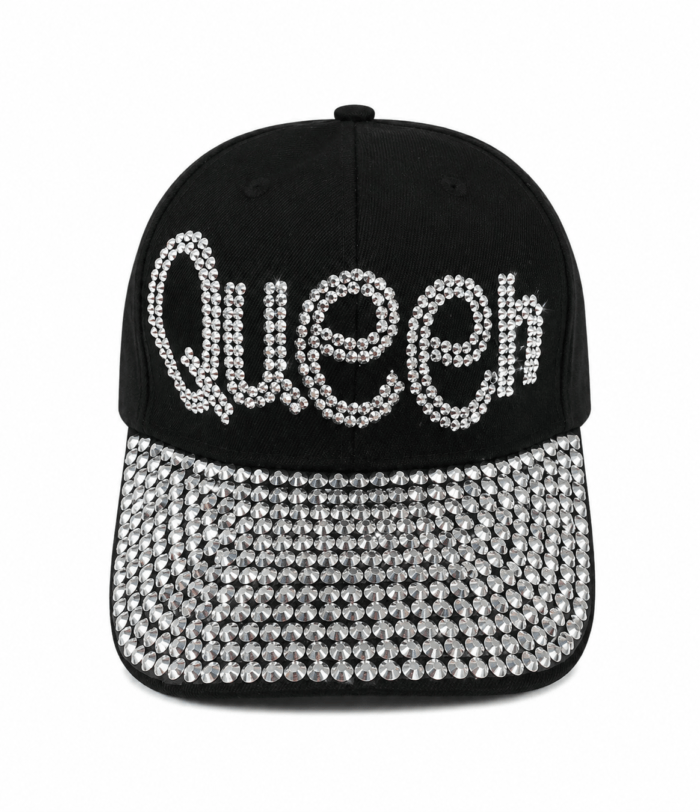 ece924ad-fbc5-4b67-ad2c-46f84a32e6d8 Γυναικείο Καπέλο Jockey “Queen” με Στρας Μαύρο