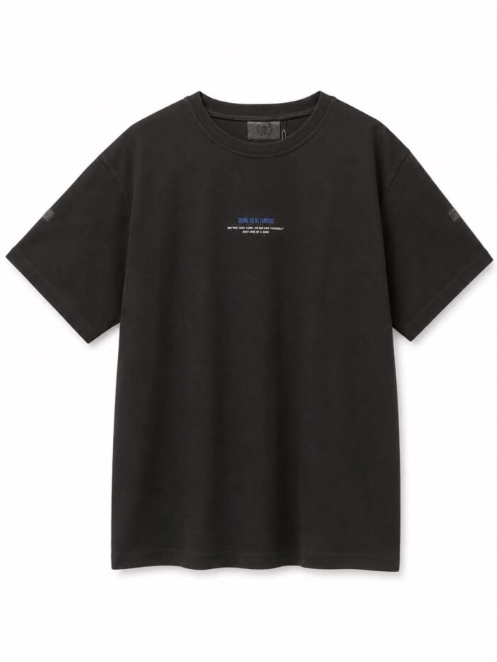 Ανδρικό Μαύρο T-Shirt New York Graphic Print με σχέδιο στην πλάτη