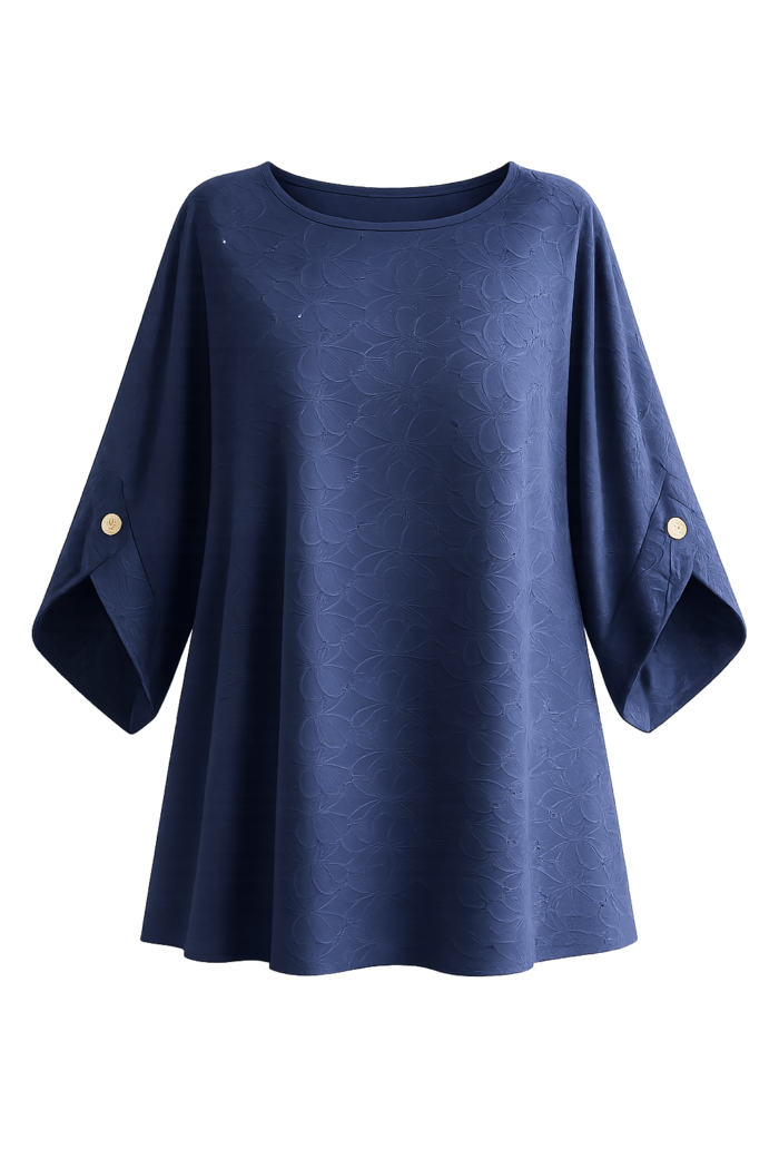 3e0a1661-9f6d-4cf5-a557-53c307dd99c4 Plus Size oversized μπλούζα με ανάγλυφο σχέδιο