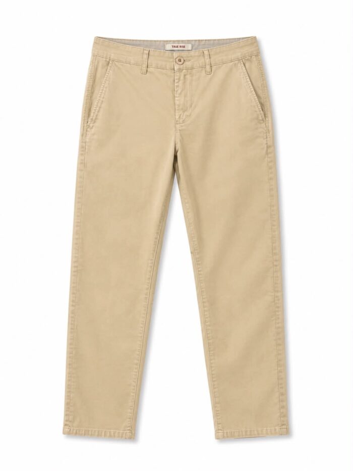 Ανδρικό μπεζ chino παντελόνι regular fit για casual και smart casual εμφανίσεις