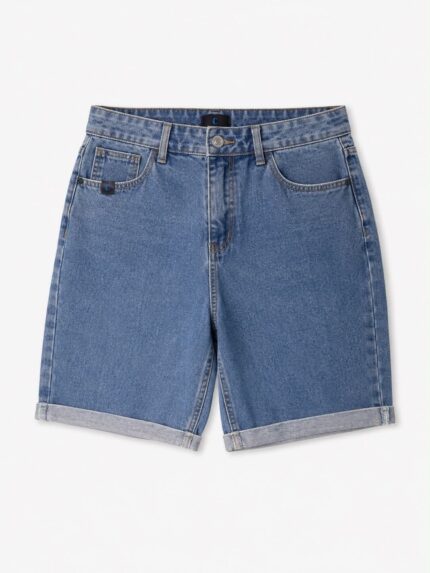 Ανδρική Τζιν Βερμούδα Μπλε Regular Fit Casual Denim Style