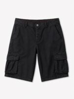 Ανδρική Μαύρη Cargo Βερμούδα με Τσέπες Casual Summer Utility Style