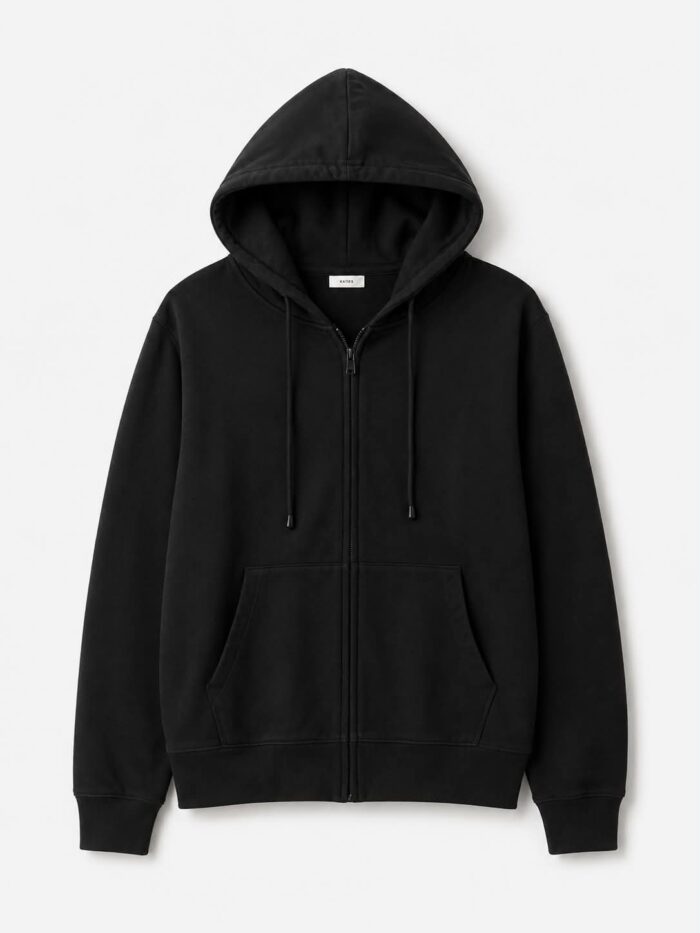 Ανδρικό φούτερ με κουκούλα μαύρο