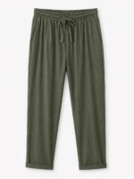 Ανδρικό Χακί Casual Παντελόνι με Ελαστική Μέση Relaxed Fit