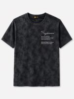 Ανδρικό Μαύρο T-Shirt Washed Effect με Τύπωμα Urban Casual Style