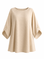 Plus Size oversized μπλούζα με ανάγλυφο σχέδιο