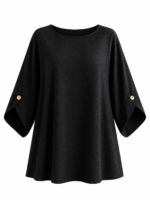Plus Size oversized μπλούζα με ανάγλυφο σχέδιο