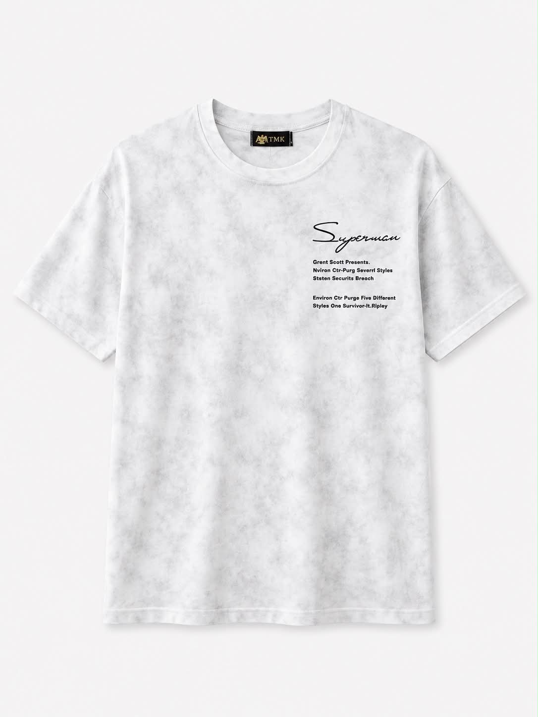 b2cc28e7-8bd7-4a0f-91ba-7dafaba55010 Ανδρικό Λευκό T-Shirt Washed Effect με Τύπωμα Casual Style