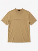 Ανδρικό Μπεζ T-Shirt με Στάμπα Simplicity