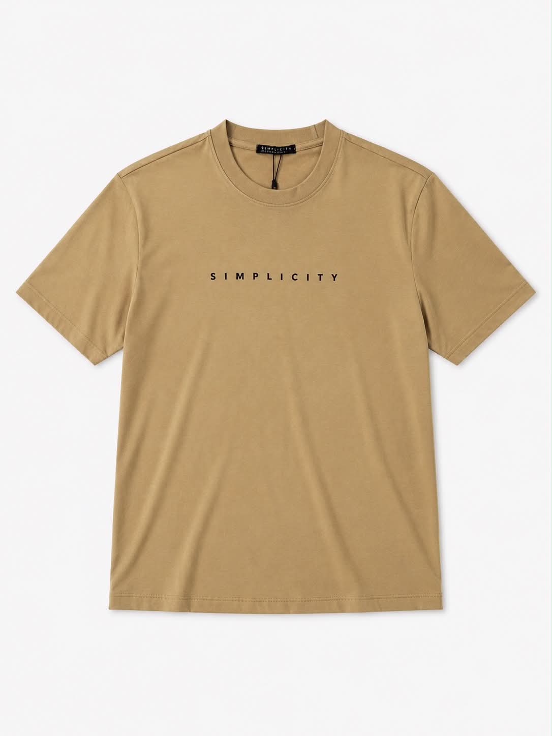 c73d8c69-f1cc-422d-8a8c-a33f42d307af Ανδρικό Μπεζ T-Shirt με Στάμπα Simplicity